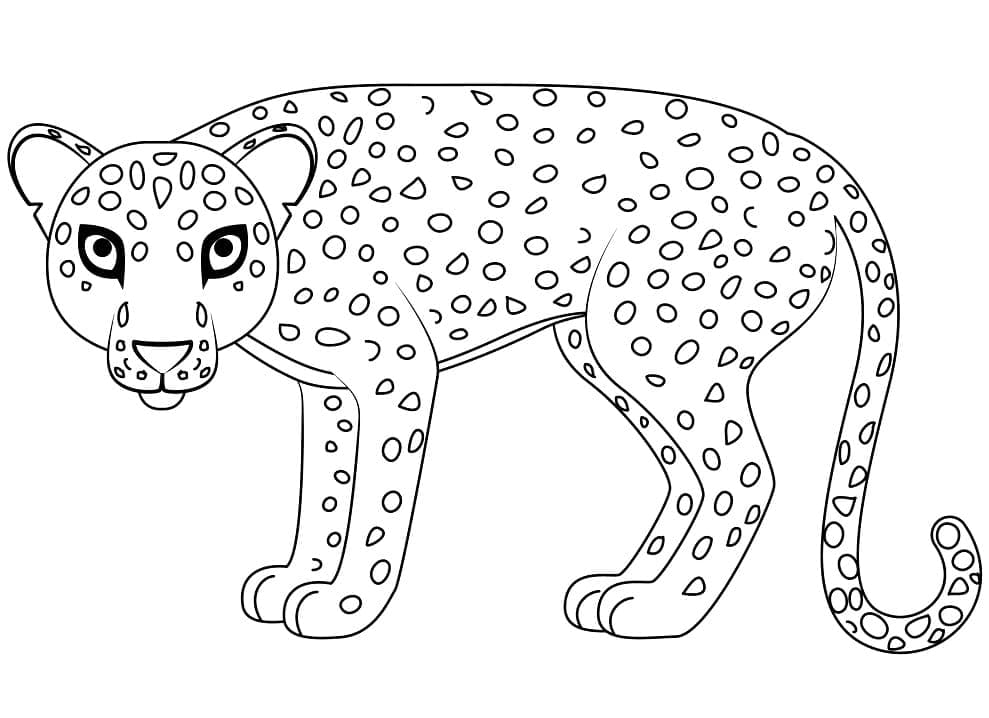 Målarbild Leopard Gratis