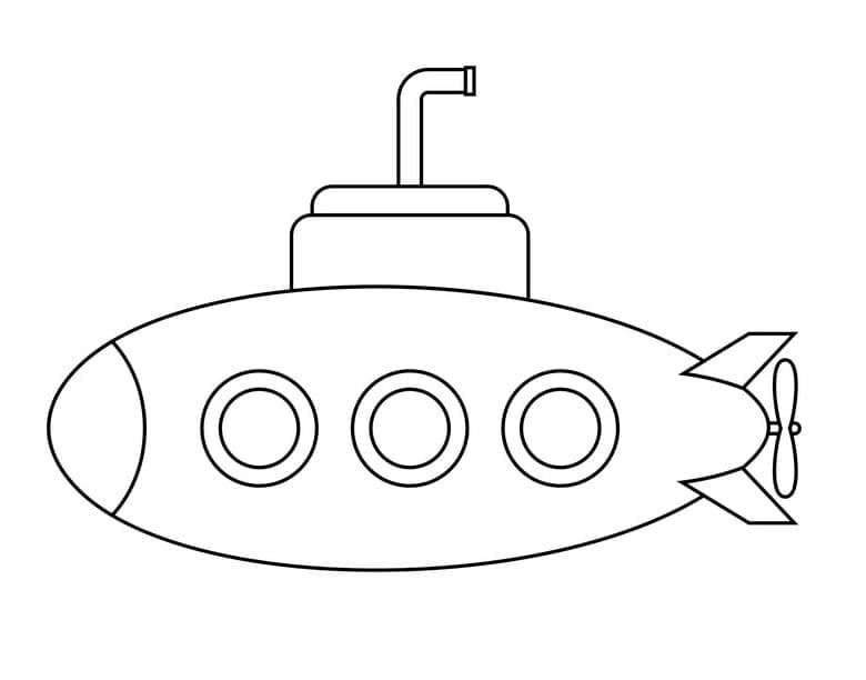 Målarbild Mycket Enkel Ubåt