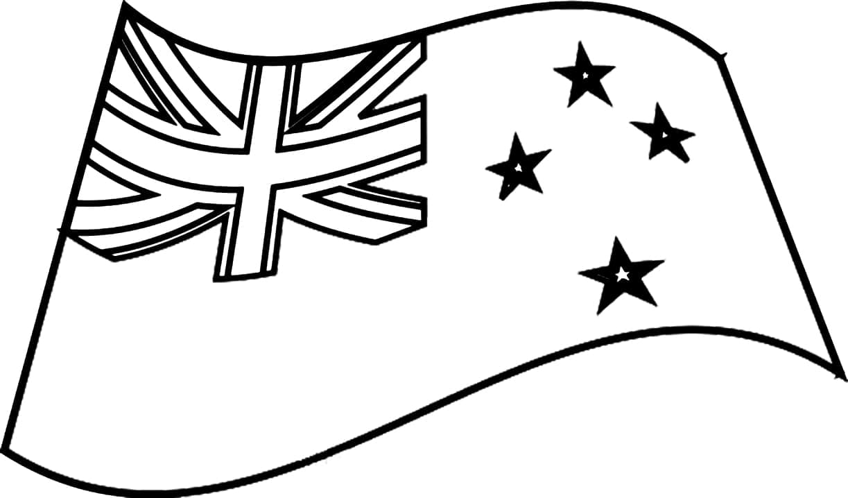 Målarbild Nya Zeelands Flagga