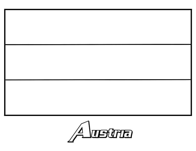 Målarbild Österrike Flagga