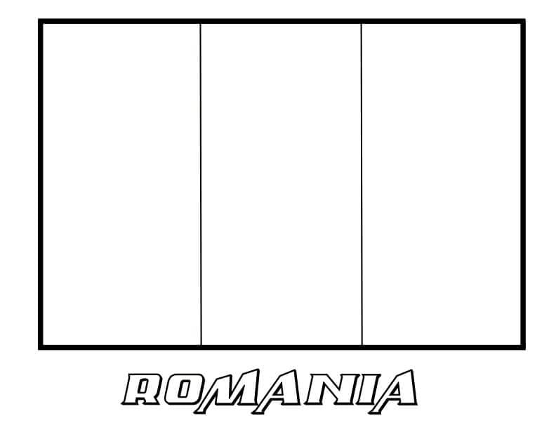 Målarbild Rumänien Flagga