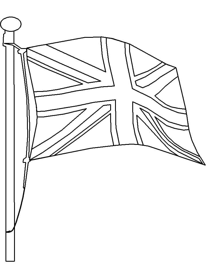 Målarbild Storbritannien Flagga