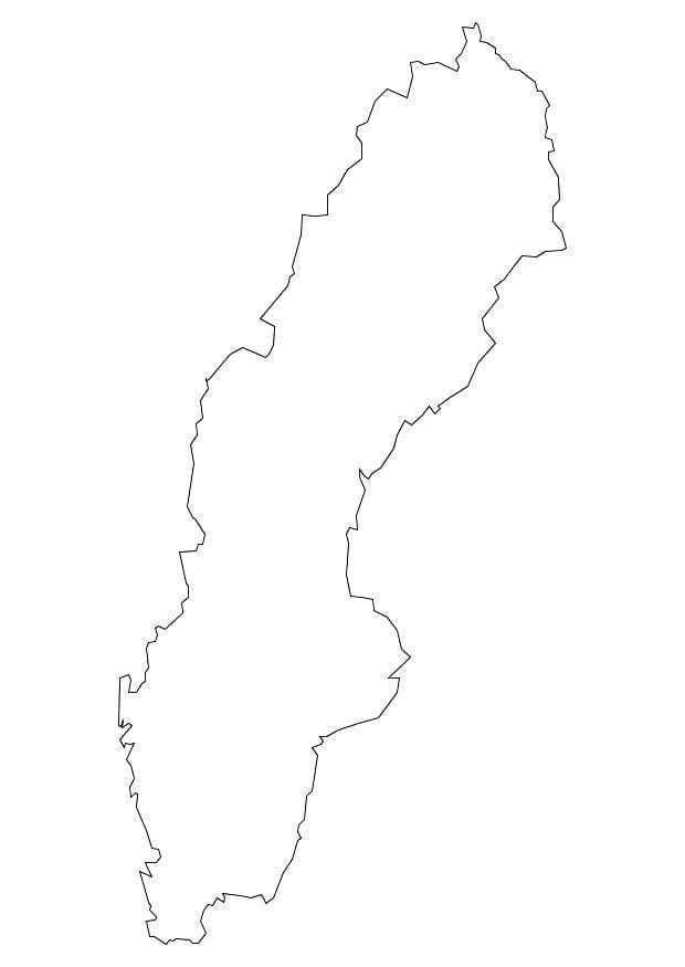 Målarbild Sverige Karta 1