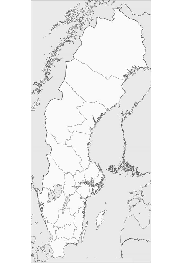 Målarbild Sverige Karta 5
