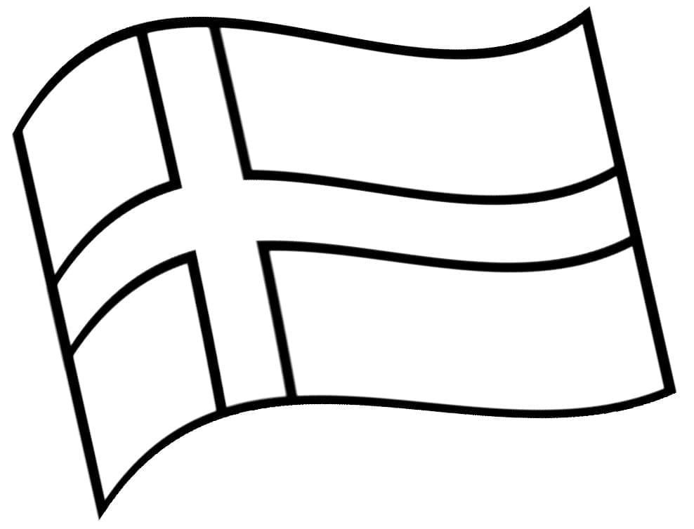 Målarbild Sveriges Flagga 5