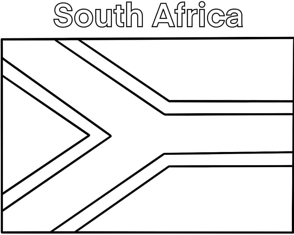 Målarbild Sydafrikas Flagga