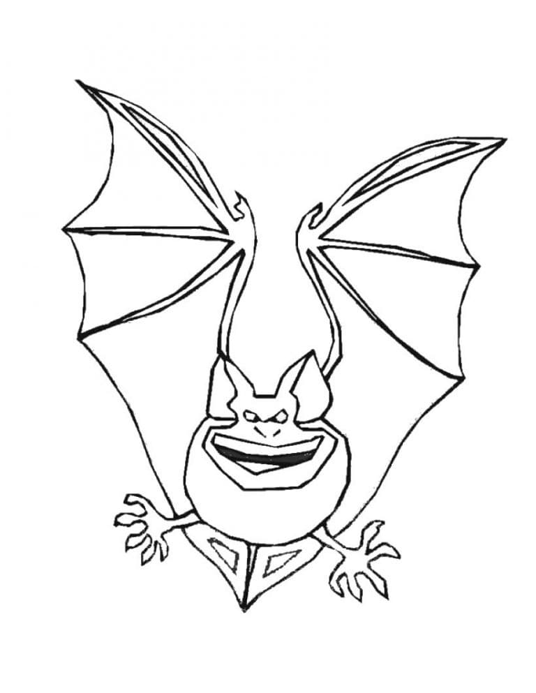 Målarbild Tecknad Fladdermus