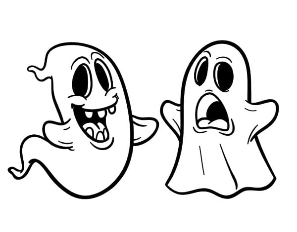 Målarbild Två Spöken