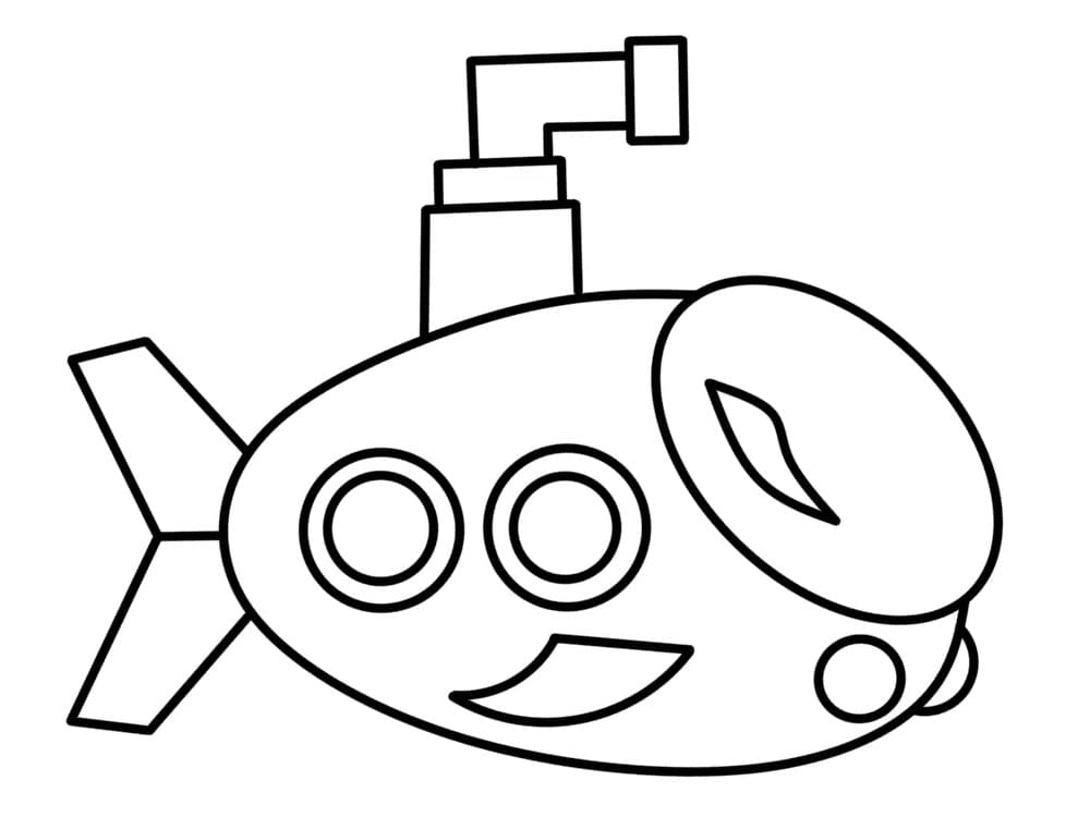Målarbild Ubåt för Barn