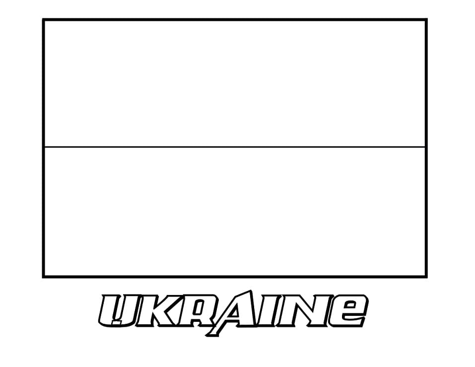 Målarbild Ukrainas Flagga