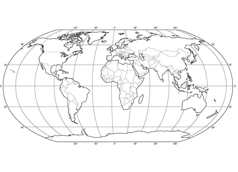 Målarbild Världskarta 1