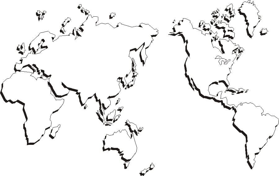 Målarbild Världskarta 10