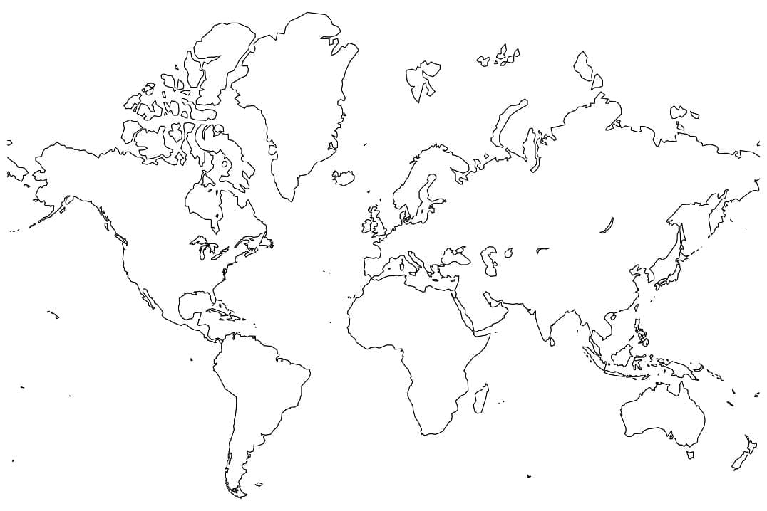Målarbild Världskarta 12