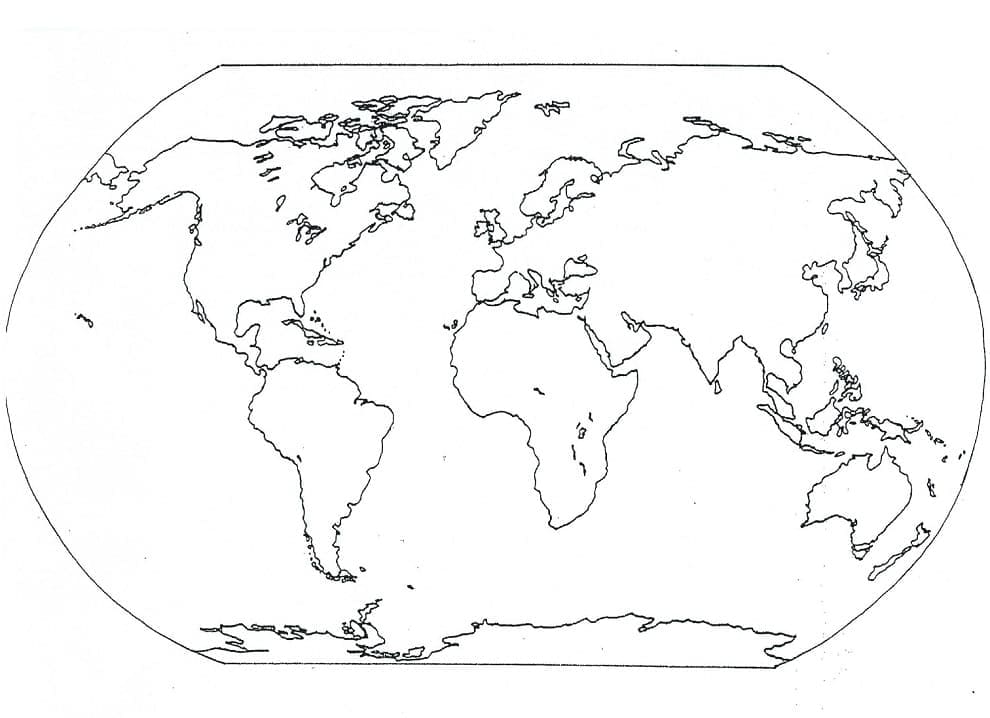 Målarbild Världskarta 2