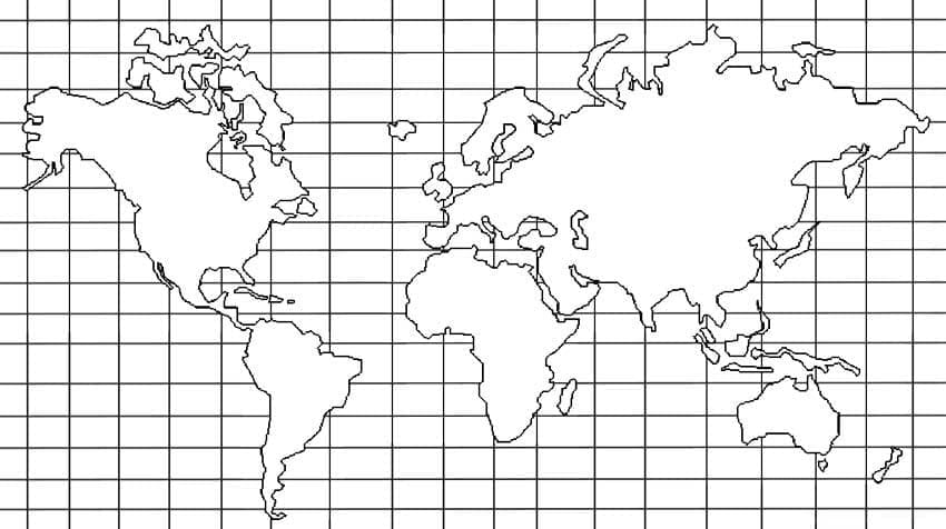 Målarbild Världskarta 5