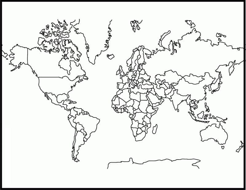 Målarbilder Världskarta