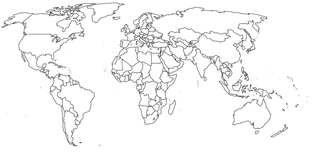 Målarbild Världskarta 9