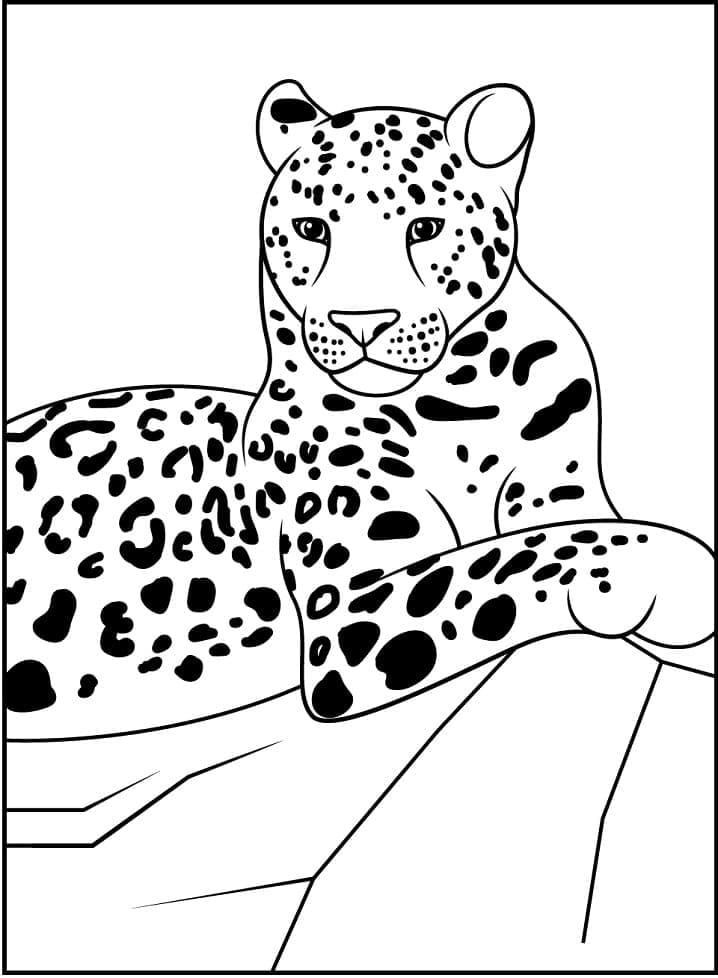 Målarbild Vild Leopard