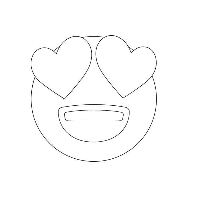 Målarbild Älskar Emoji