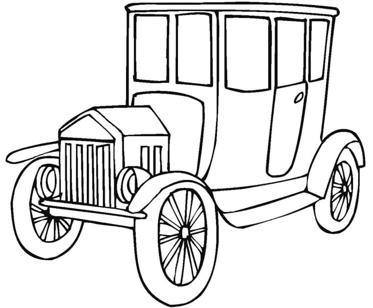 Målarbild Antik Bil
