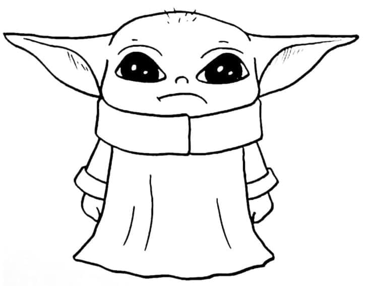 Målarbild Arg Baby Yoda