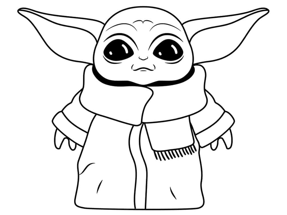 Målarbild Baby Yoda 12