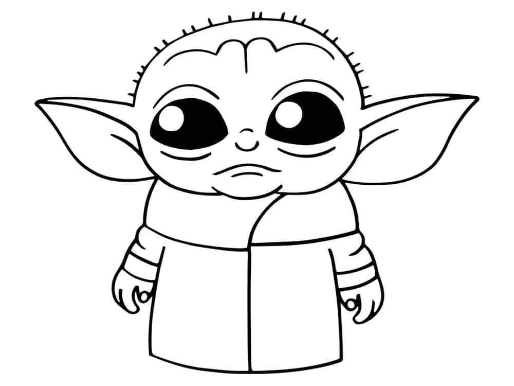 Målarbild Baby Yoda 3