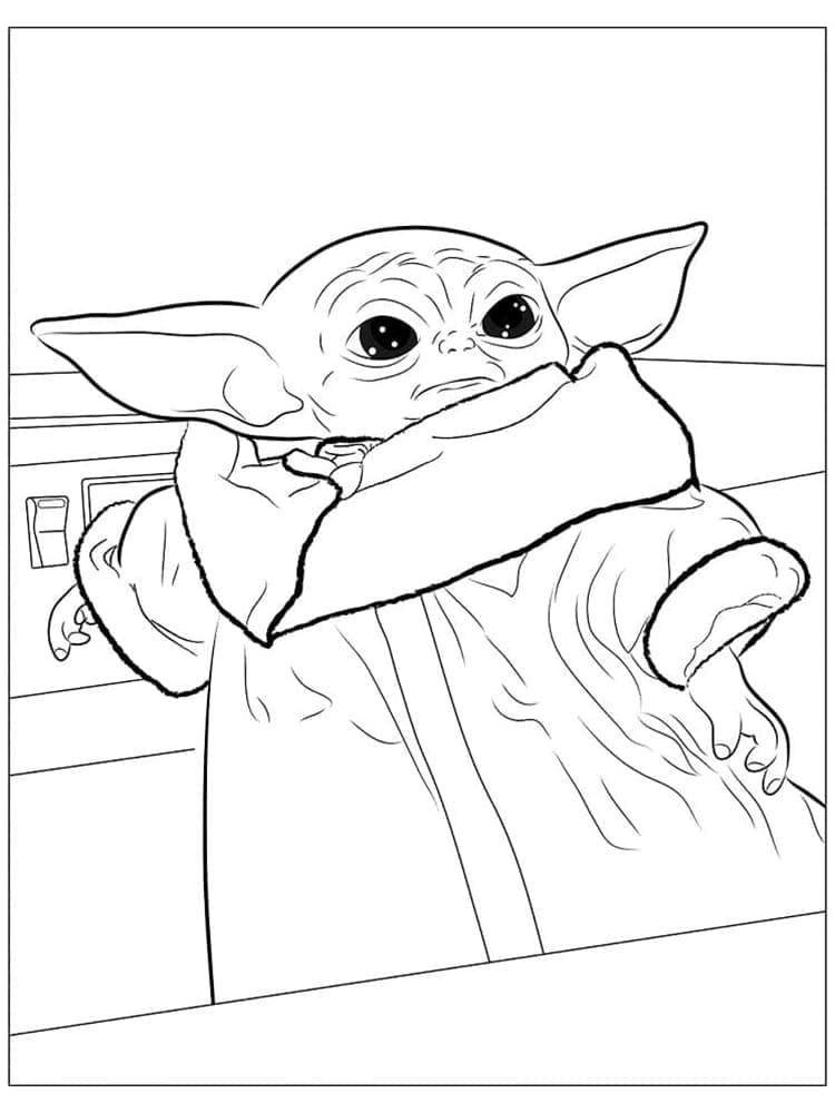 Målarbild Baby Yoda 4