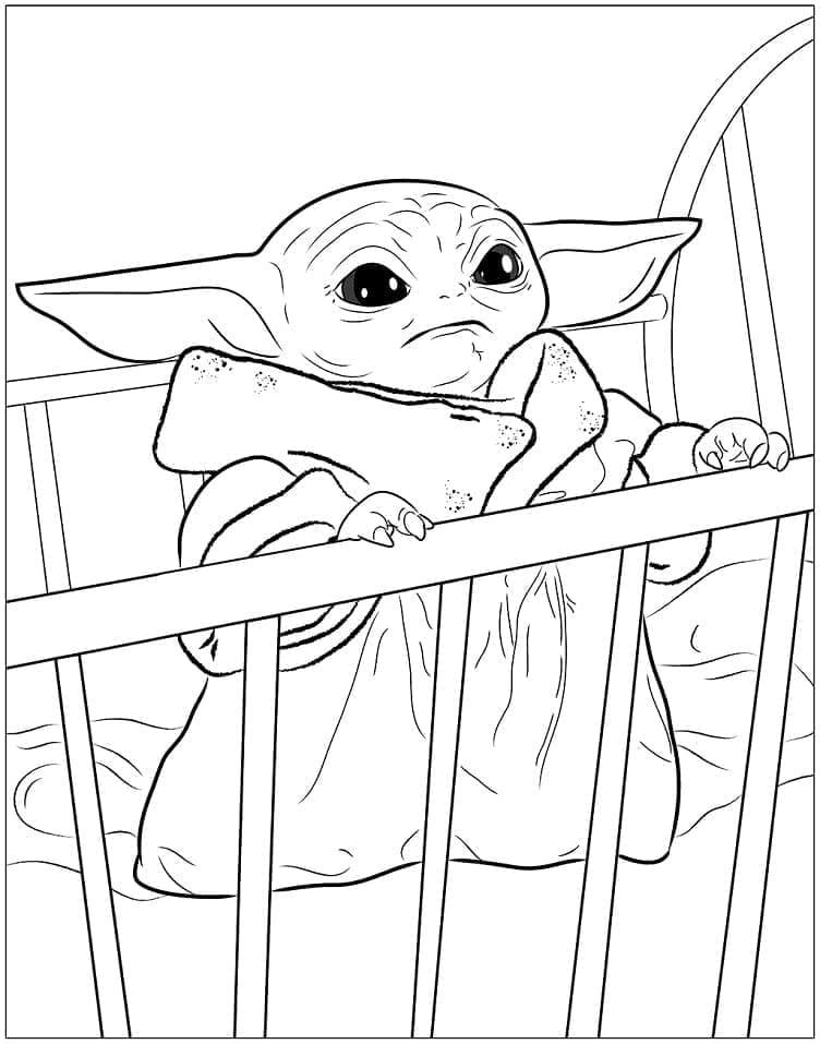 Målarbild Baby Yoda 6