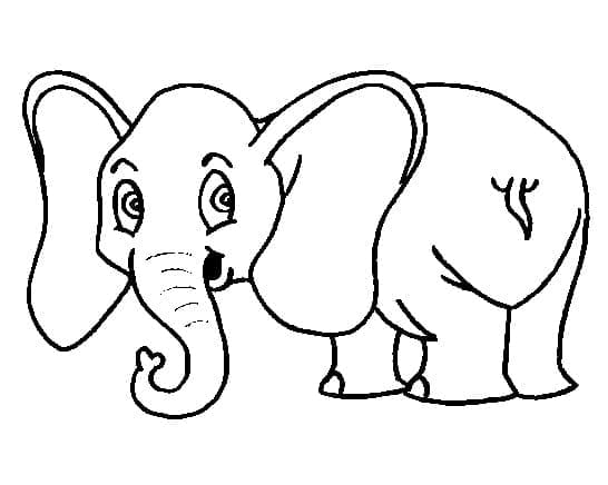 Målarbild Bedårande Elefant