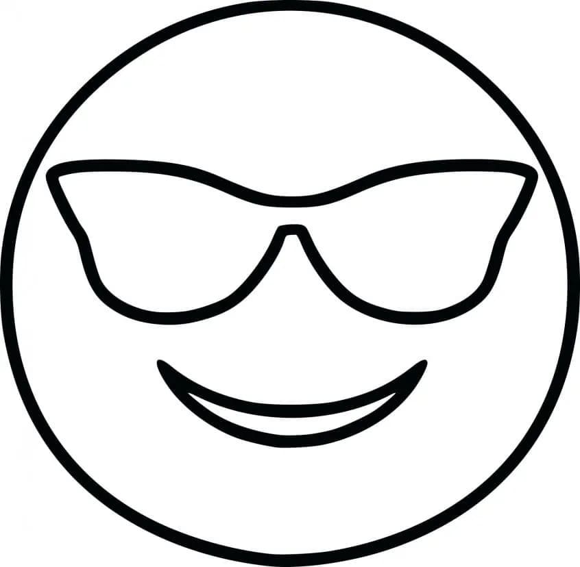 Målarbild Cool Kille Emoji