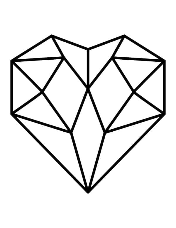 Målarbild Diamant Hjärta