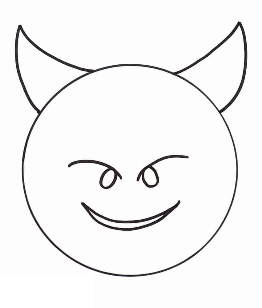 Målarbild Djävulen Emoji