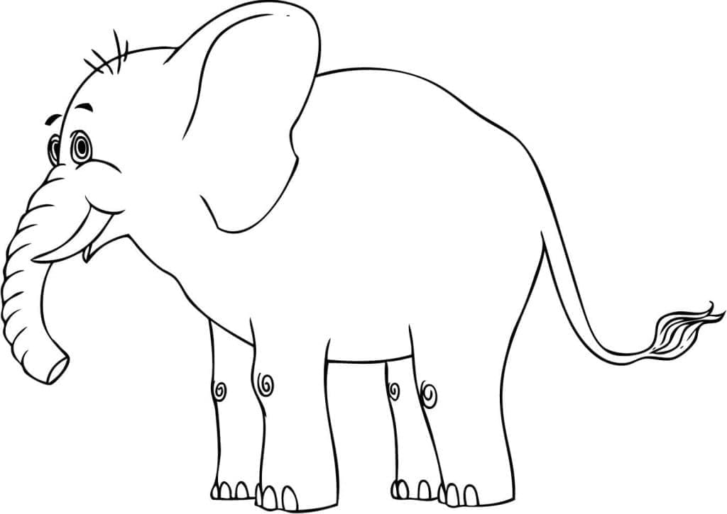 Målarbild Elefant 2
