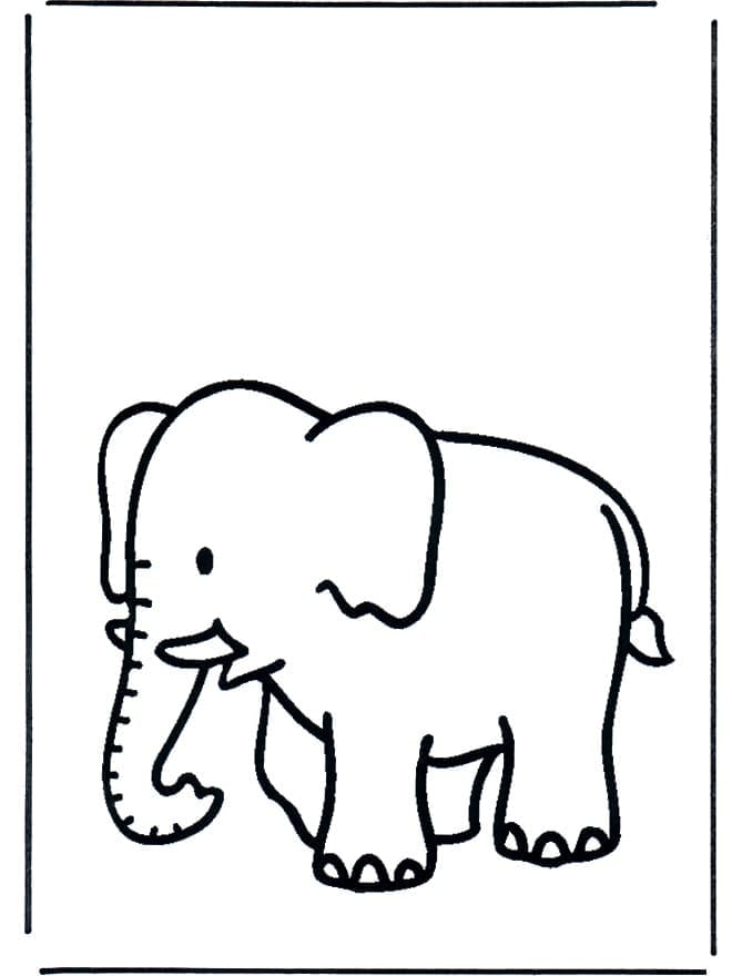 Målarbild Elefant för Barn
