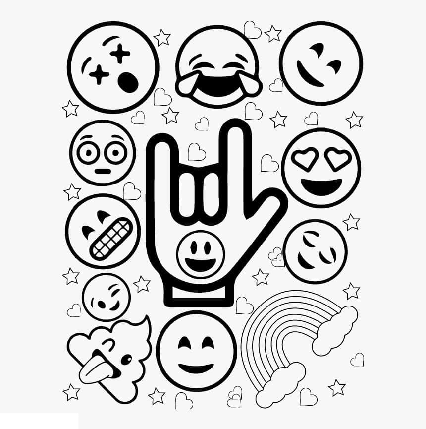 Målarbild Emojis för Barn