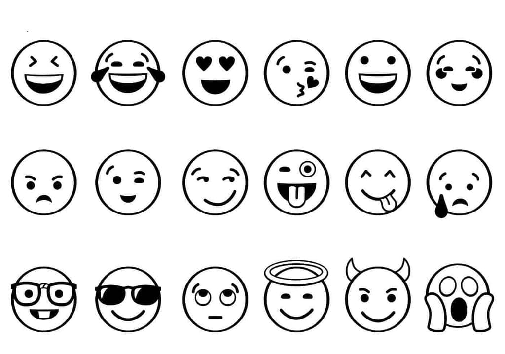 Målarbild Emojis Gratis