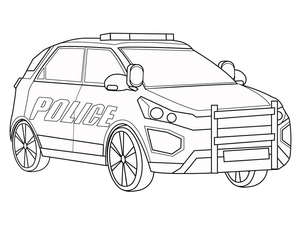 Målarbild En Polisbil