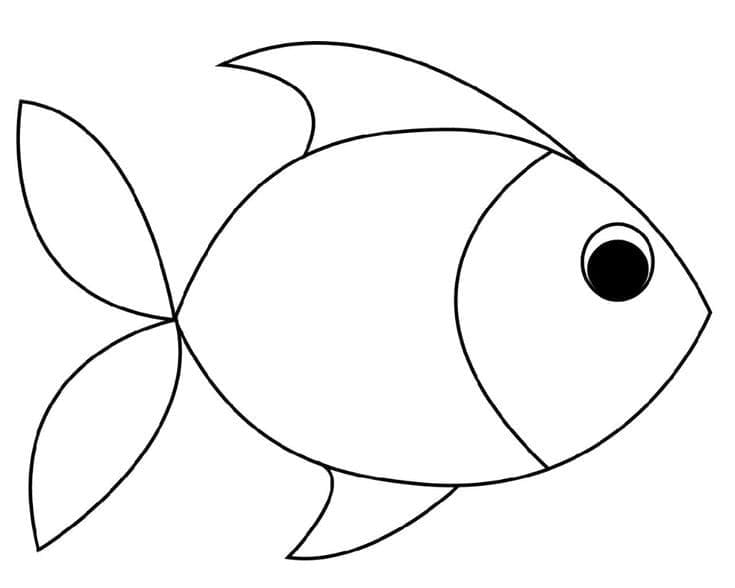 Målarbild Enkel Fisk