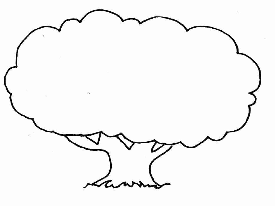 Målarbild Enkelt Träd
