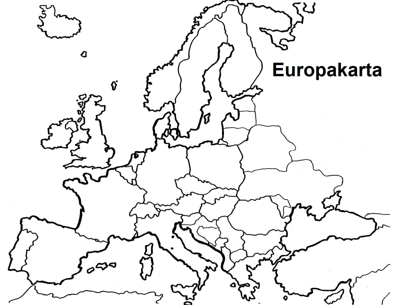 Målarbild Europakarta 1