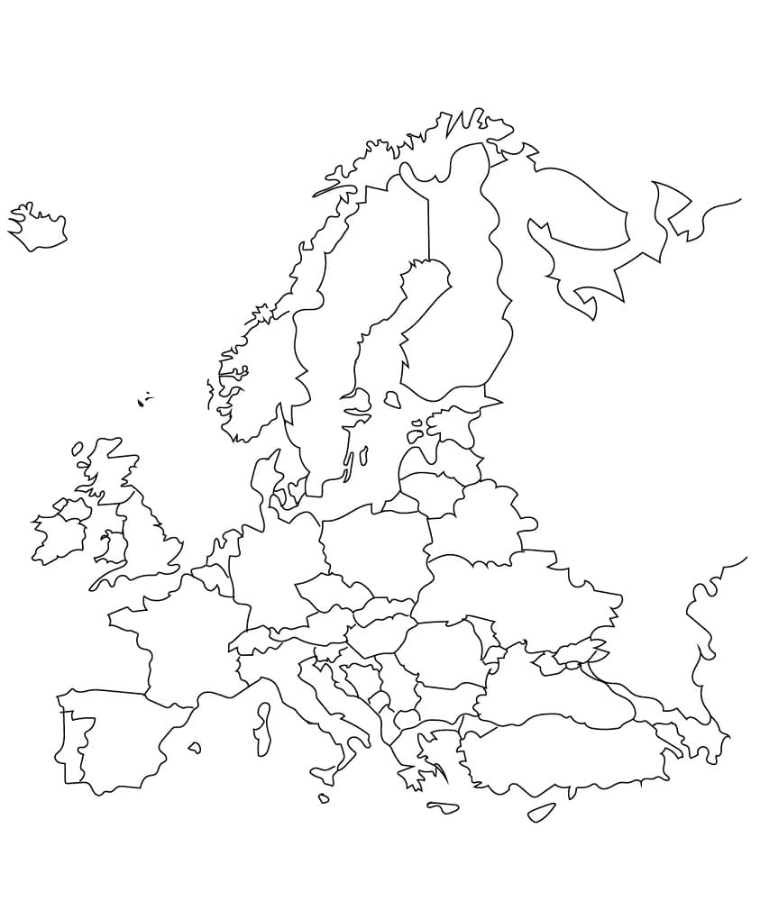 Målarbild Europakarta 10