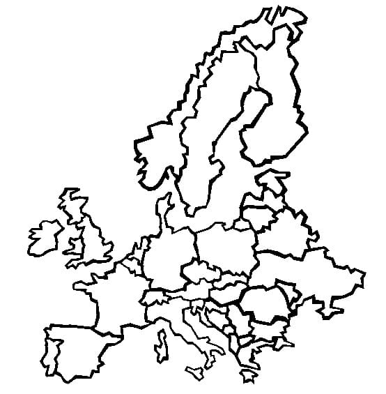 Målarbild Europakarta 2
