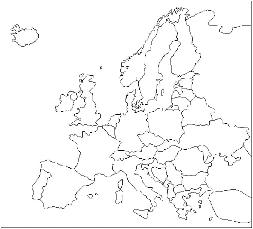 Målarbild Europakarta 4