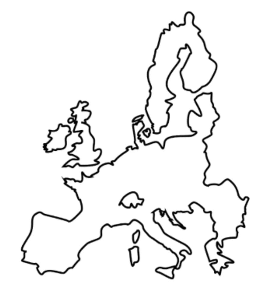 Målarbild Europakarta 6