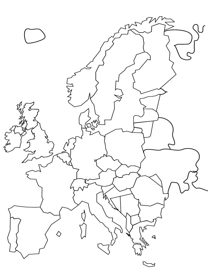 Målarbild Europakarta 7