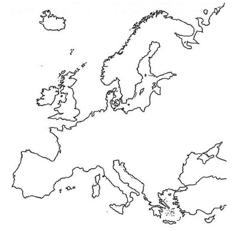 Målarbild Europakarta 9