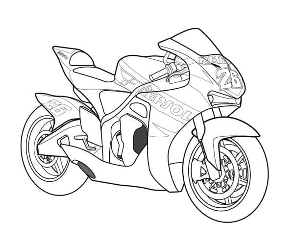 Målarbild Fin Motorcykel