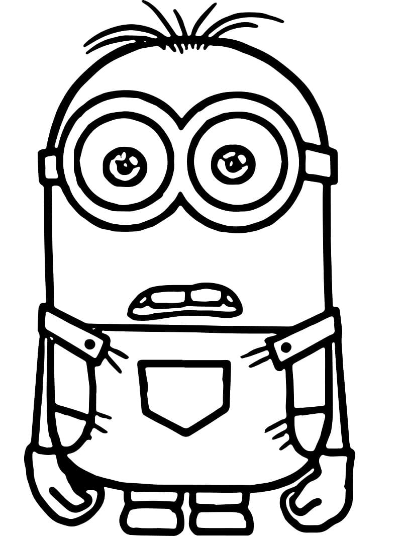 Målarbild Förvånad Minion