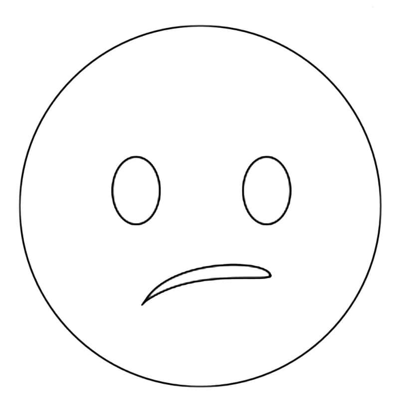 Målarbild Förvirrad Emoji